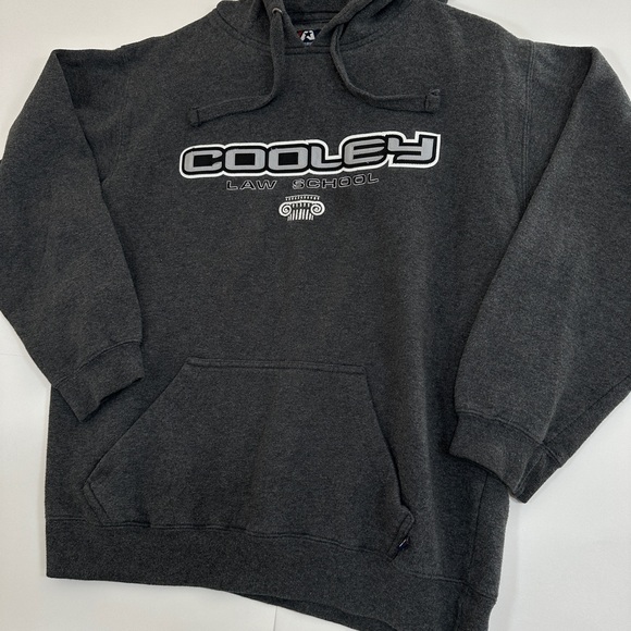 Vintage Cooley Law School Sweatshirt Hoodie Men’s Size Medium Gray Michigan Y2K - Picture 5 of 9